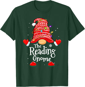 Reading Gnome - Xmas Family Matching Funny Christmas Gnomes T-Shirt - T-Shirt | Forest