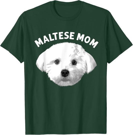 Cool Maltese Mom Girls Dog Groomer Dog Lover Owner T-Shirt - T-Shirt | Forest