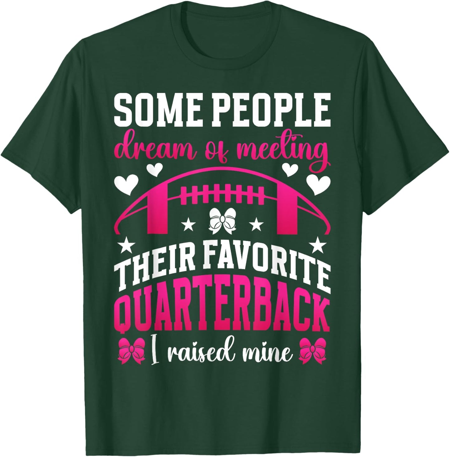 Favorite Quarterback Mom Of A Football Quarterback Mother T-Shirt - T-Shirt | Forest