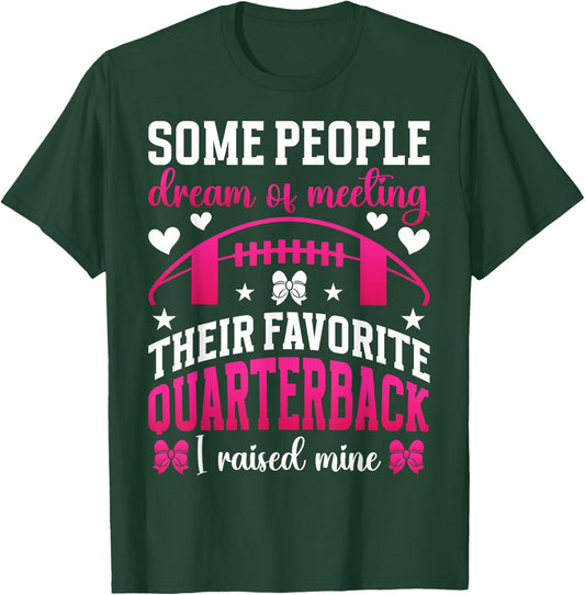 Favorite Quarterback Mom Of A Football Quarterback Mother T-Shirt - T-Shirt | Forest