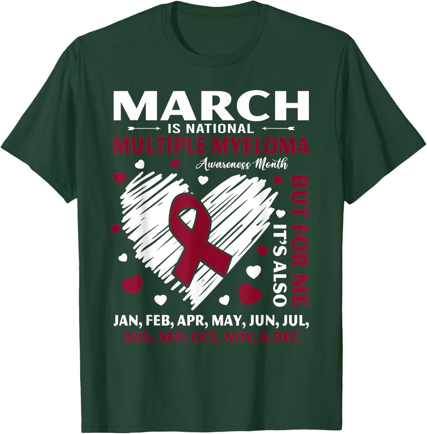 March Is National Multiple Myeloma Awareness Month Warrior T-Shirt - T-Shirt | Forest