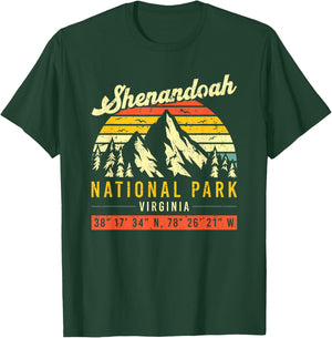Shenandoah Vintage Retro Virginia National Park T-Shirt - T-Shirt | Forest