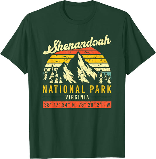 Shenandoah Vintage Retro Virginia National Park T-Shirt - T-Shirt | Forest