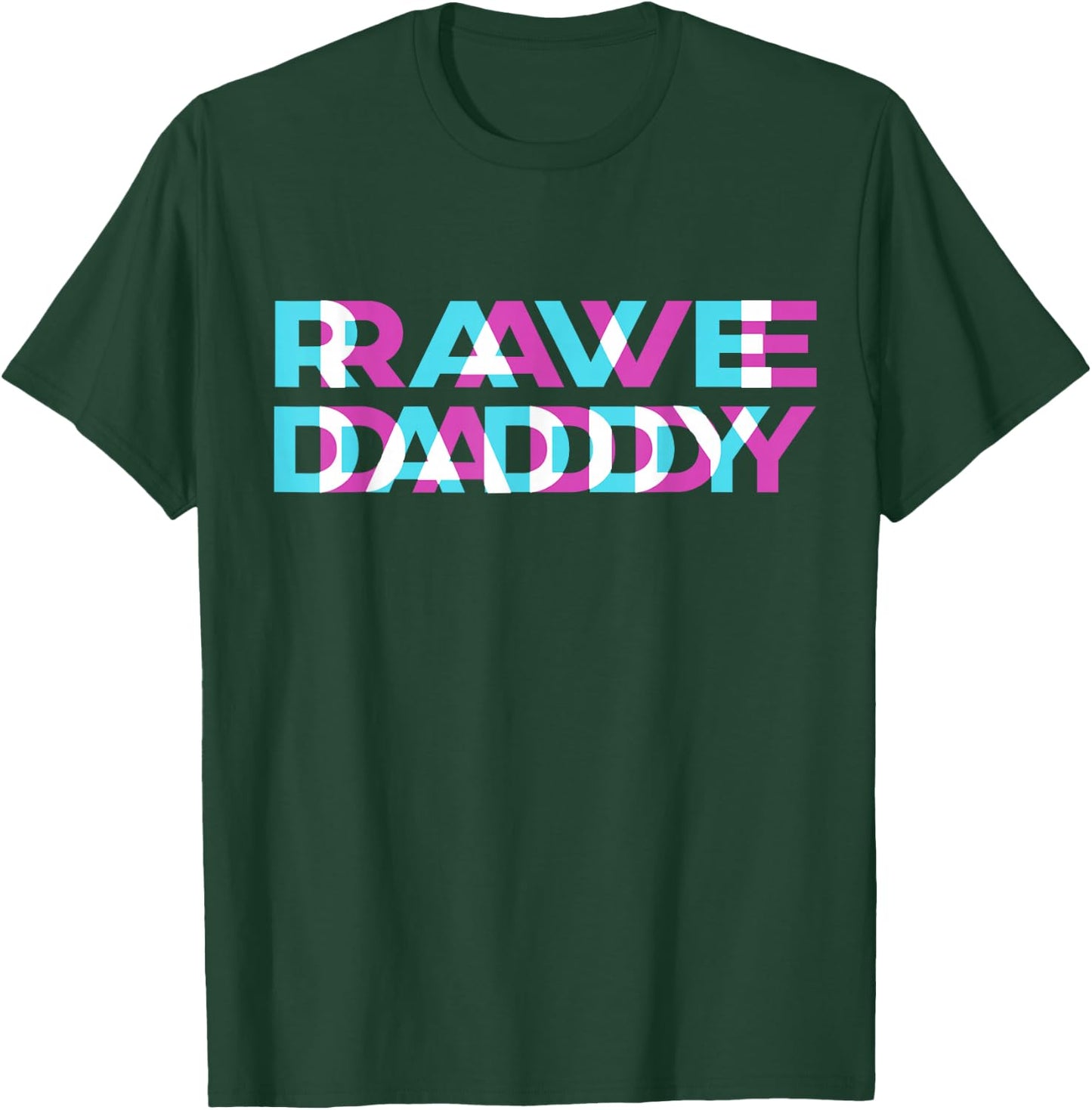 Rave EDM Daddy Music Festival Father Optical Trippy Illusion T-Shirt - T-Shirt | Forest