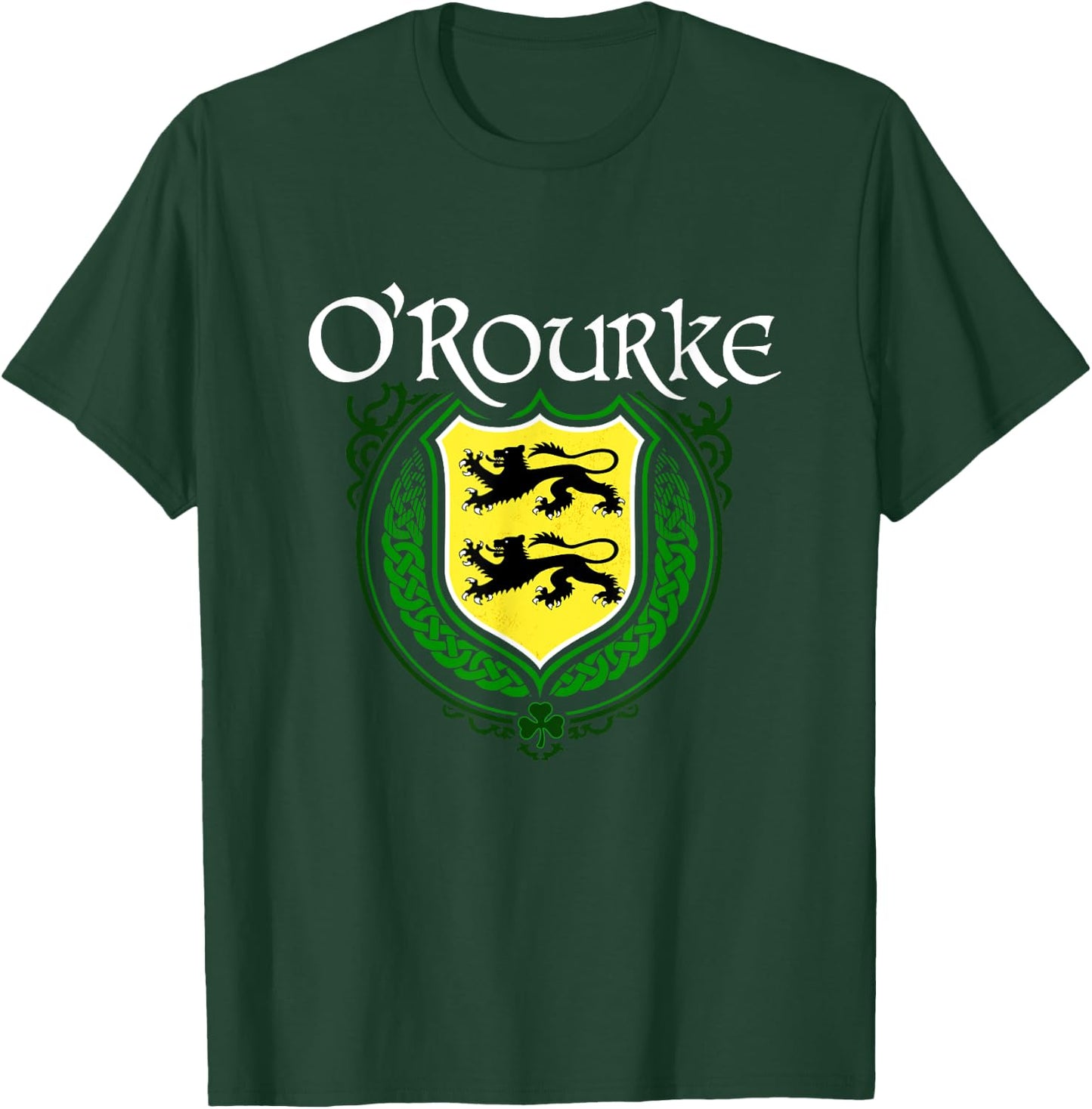O'Rourke Surname Irish Clan Tartan Badge Ireland T-Shirt - T-Shirt | Forest