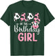 Papa Of The Birthday Girl Farm Cow 1 St Birthday Girl T-Shirt - T-Shirt | Forest