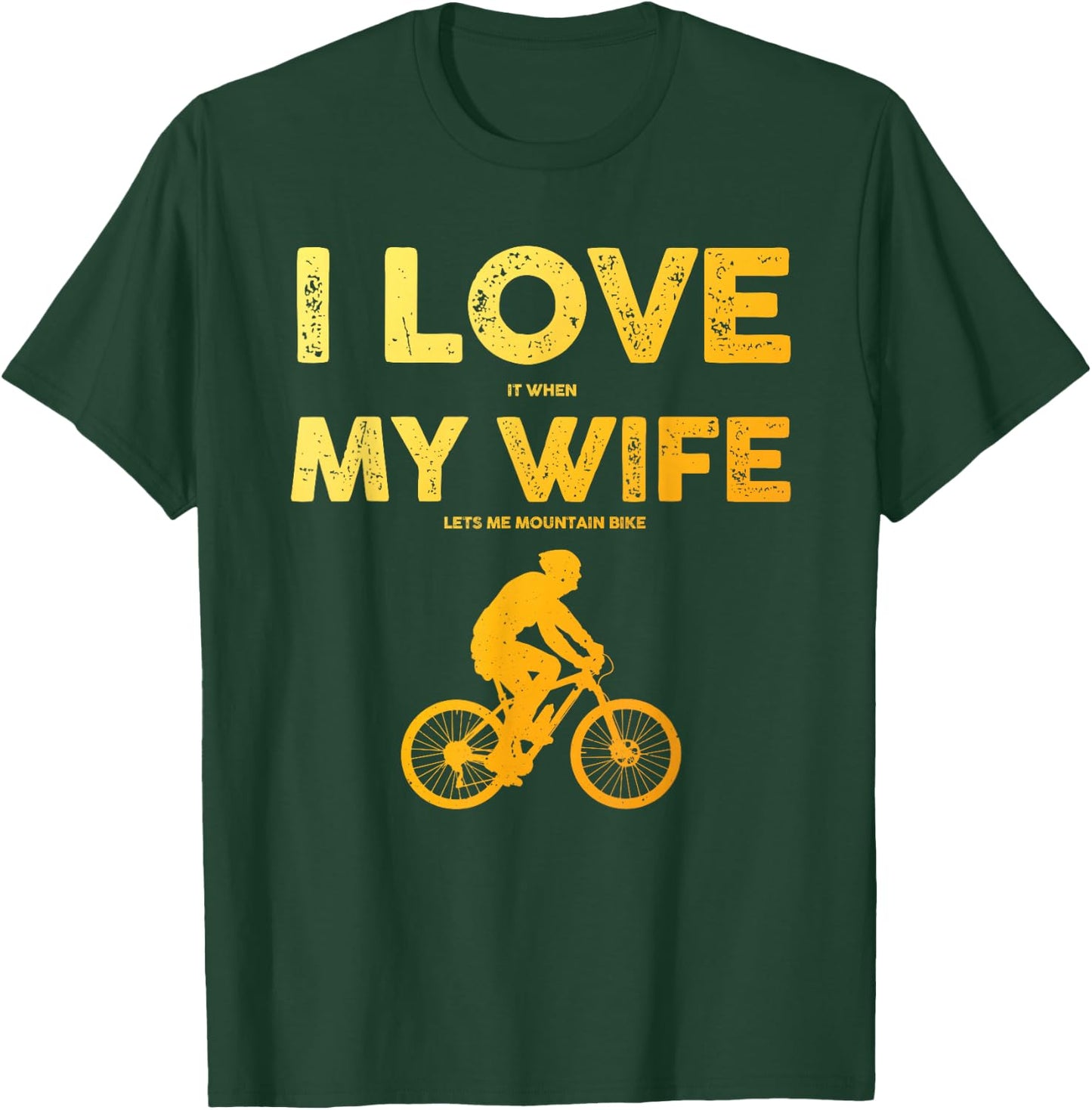 Funny Mountain Bike Art Dad Husband Mountain Biking T-Shirt - T-Shirt | Forest