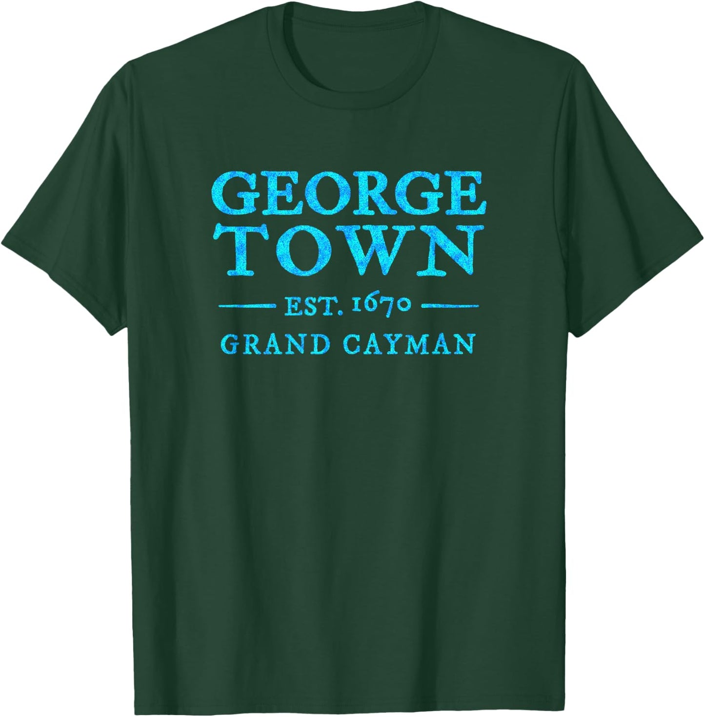 Colorful George Town Grand Cayman Retro Throwback Souvenir T-Shirt - T-Shirt | Forest