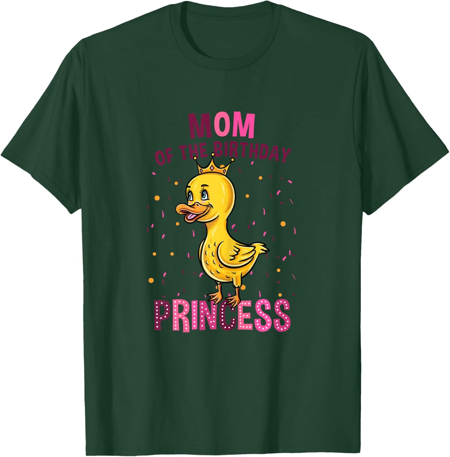 Mom Of The Birthday Princess Duck Girl Birthday T-Shirt - T-Shirt | Forest