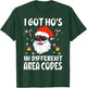 I Got Hos In Different Area Codes Afro American Santa Claus T-Shirt - T-Shirt | Forest