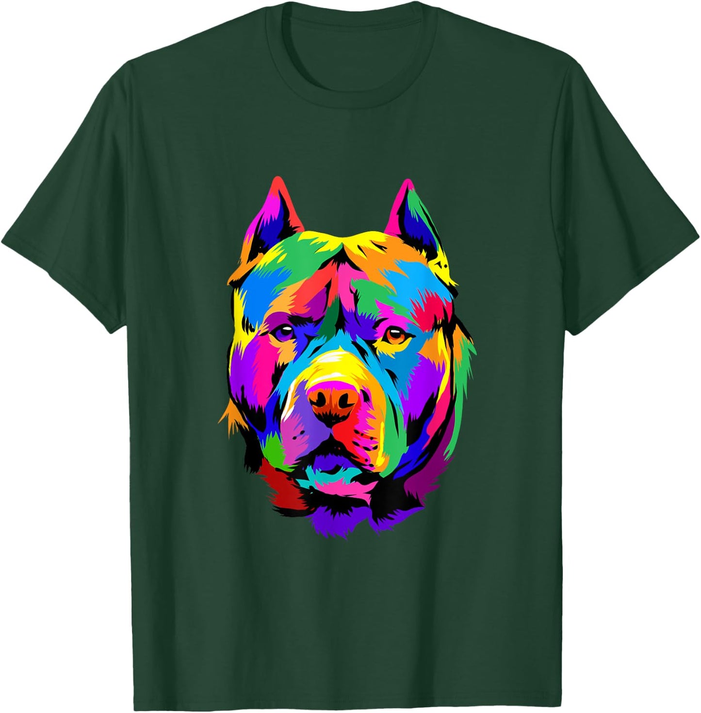 Pop Art American Pit Bull Terrier Pittie Dog Pitbull Lover T-Shirt - T-Shirt | Forest