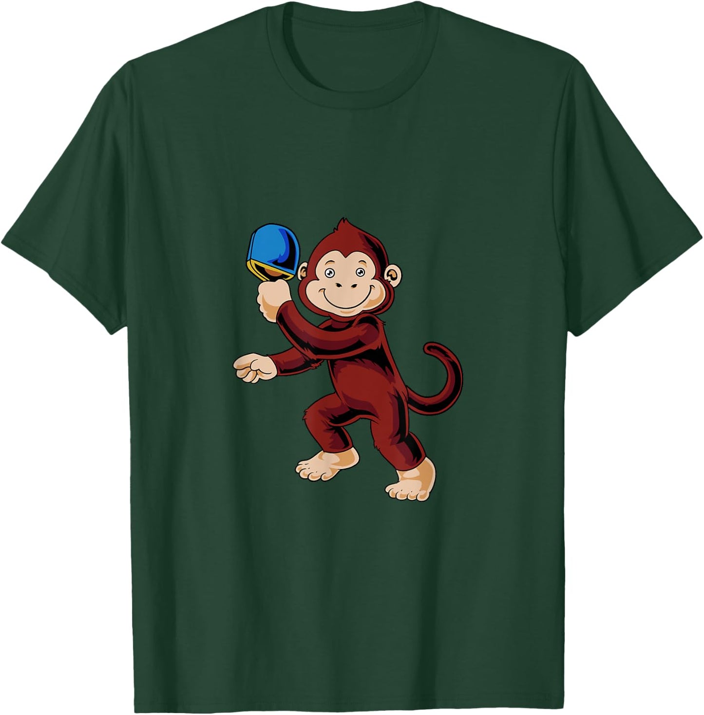 Cartoon monkey playing table tennis T-Shirt - T-Shirt | Forest