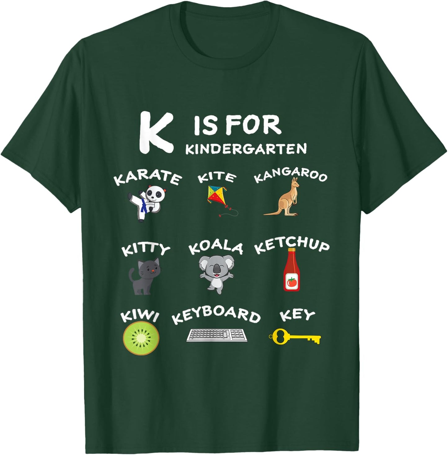Kindergarten learning K is for koala K is for kindergarten T-Shirt - T-Shirt | Forest