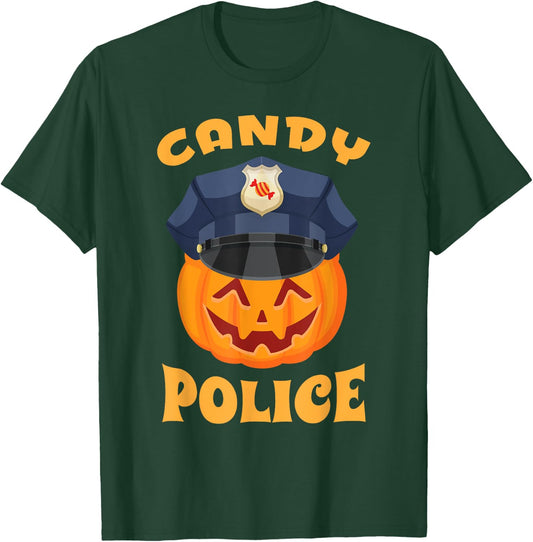 Candy Police Halloween Party Trick or Treat Security Funny T-Shirt - T-Shirt | Forest