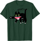 Cat What? Murderous Tuxedo Cat with Knife Halloween Costume T-Shirt - T-Shirt | Forest