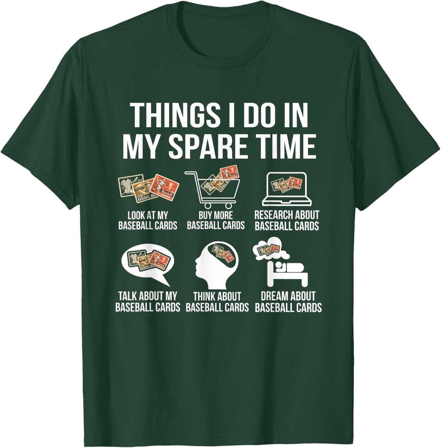 Baseball Card Collector T-Shirt - T-Shirt | Forest