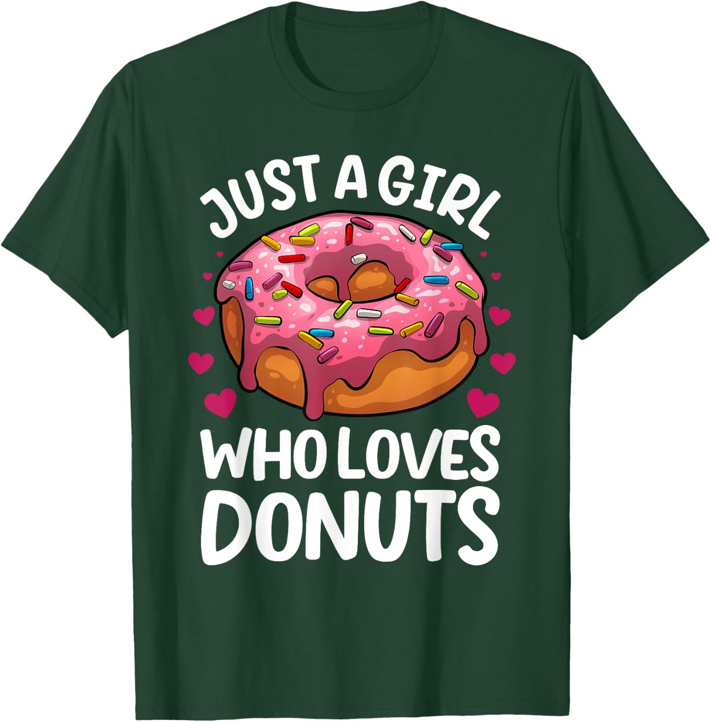 Donut Art Teen Girls Doughnut Dessert Donut Lover T-Shirt - T-Shirt | Forest