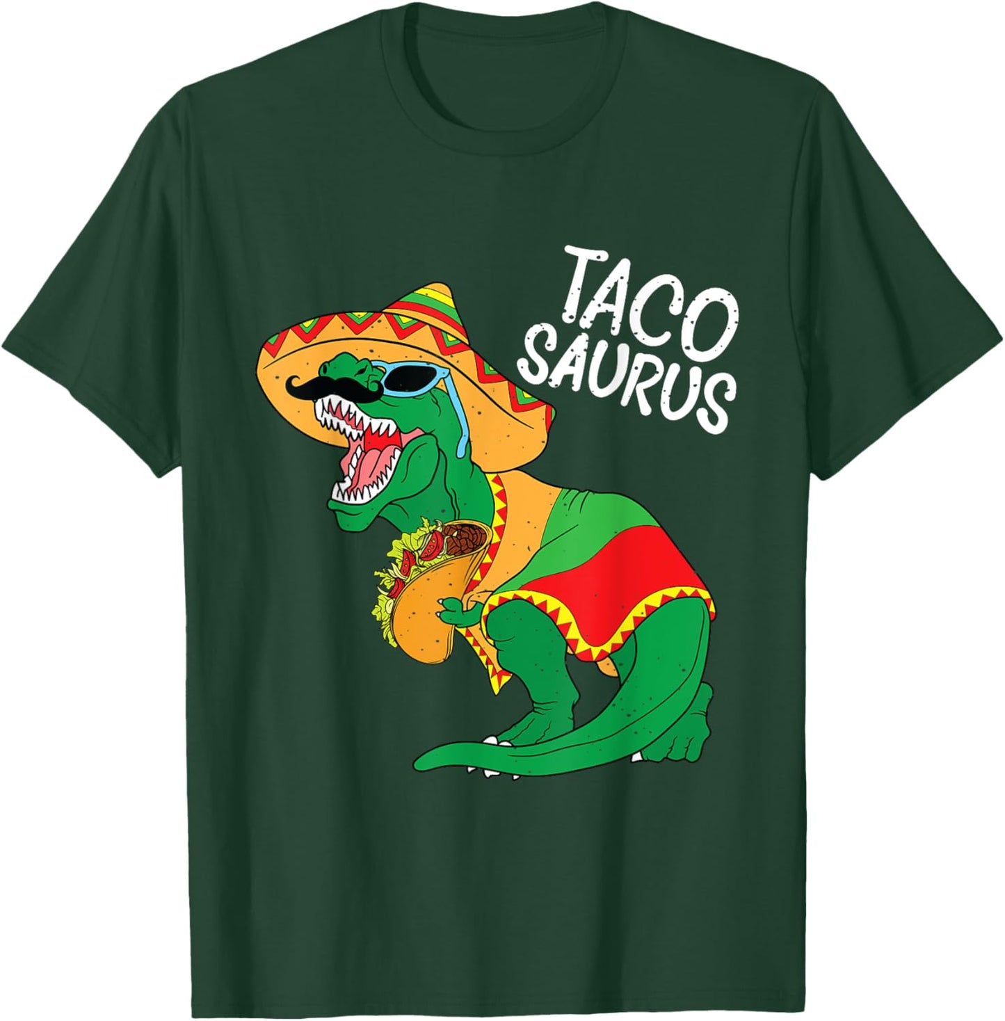 Tacosaurus Taco Dino Trex Cinco De Mayo Kids Toddler Boys T-Shirt - T-Shirt | Forest