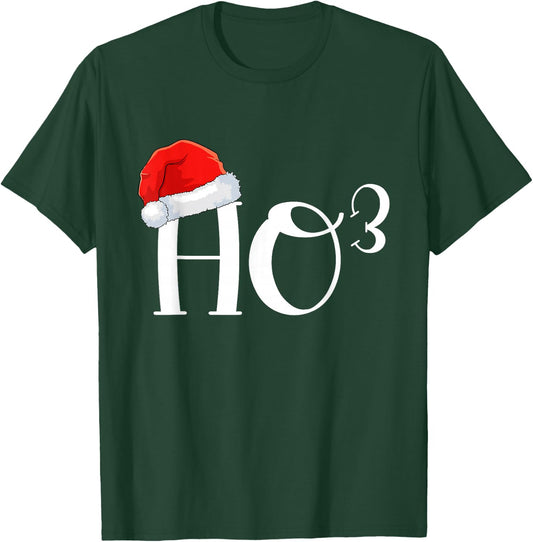 Funny Santa Ho Ho Ho To The Third Power Math Lover Christmas T-Shirt - T-Shirt | Forest