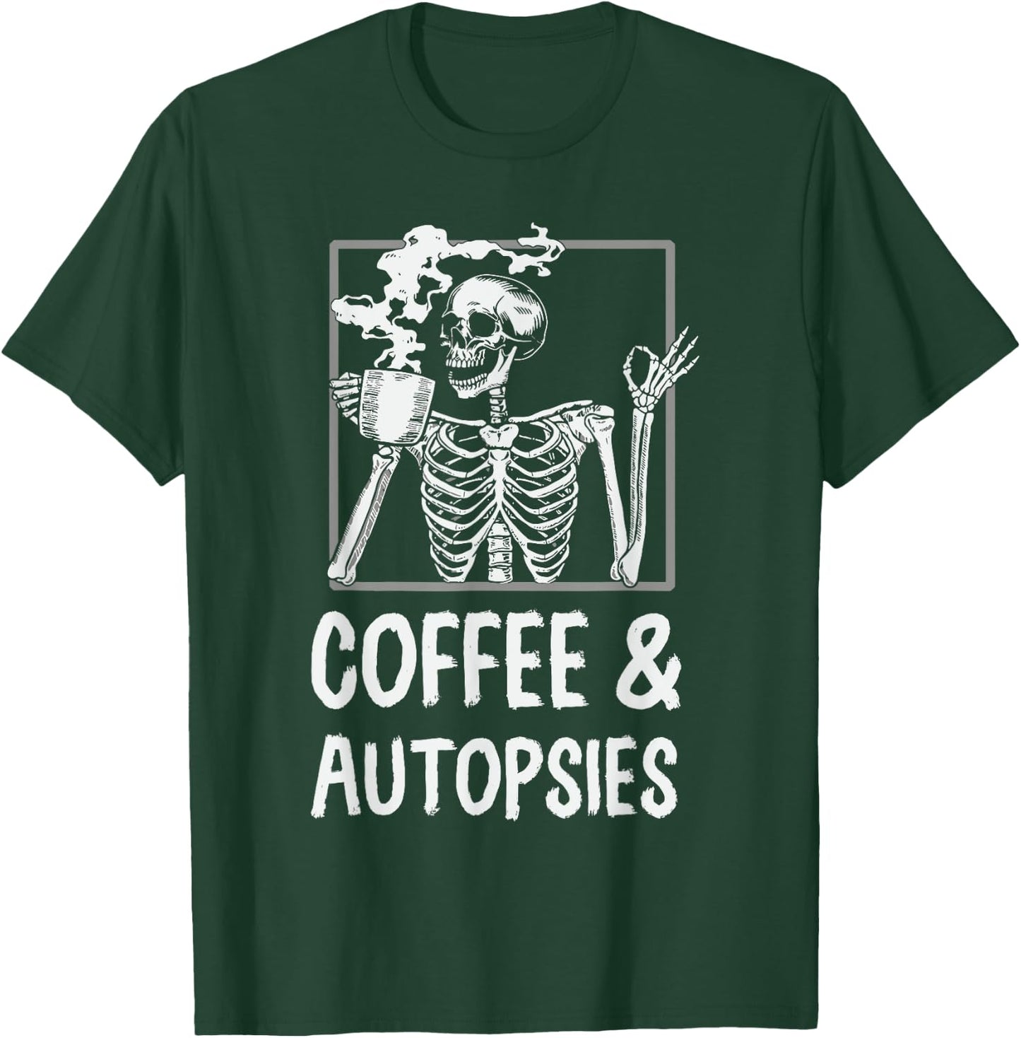 Morgue Forensic Science Criminology Caffeine Joke Black -Adults Modern Autopsy Tech Forensic Technician T-Shirt - T-Shirt | Forest