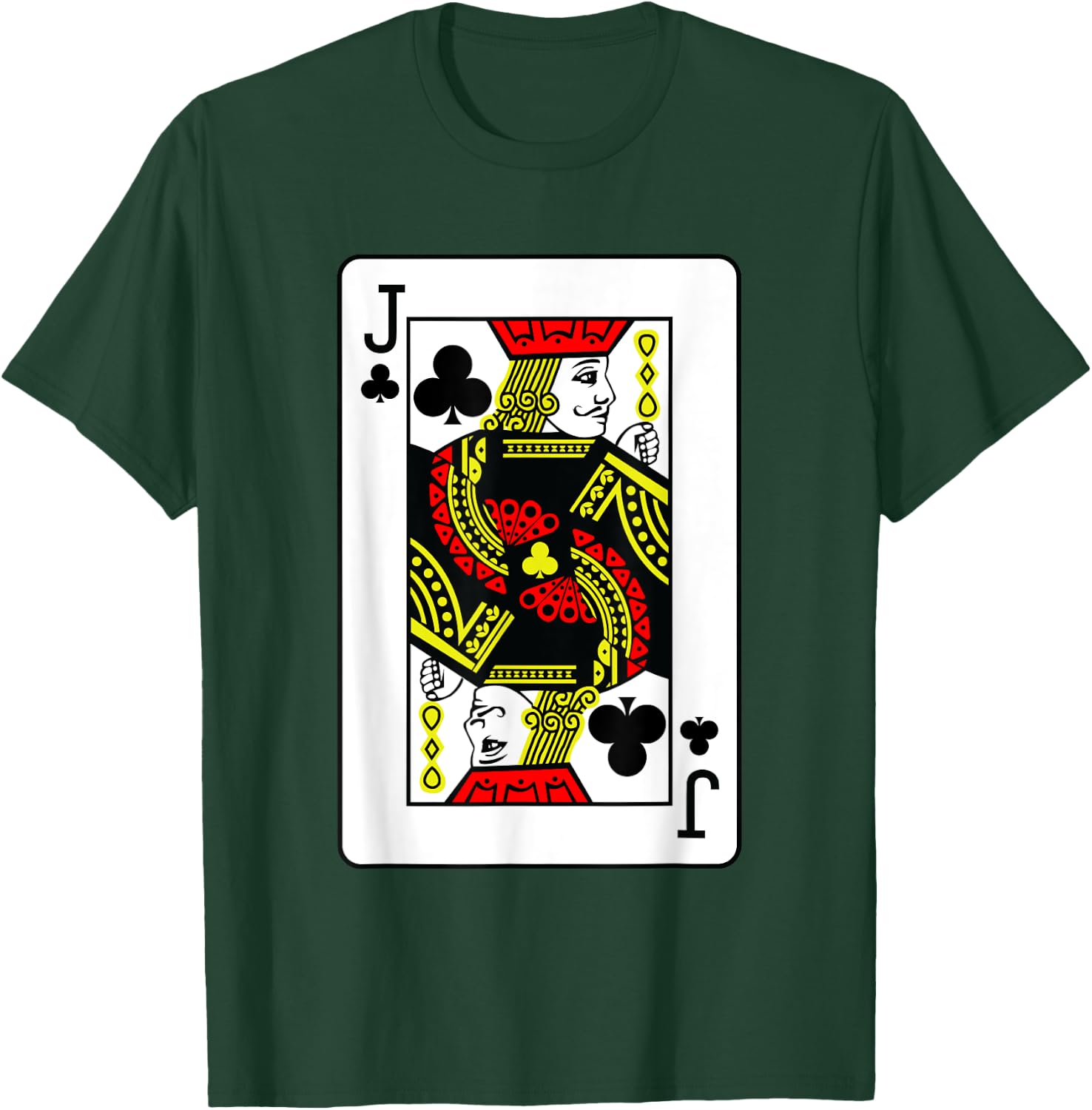 Jack Of Clubs Poker Card Games Playing Cards Black Jack T-Shirt - T-Shirt | Forest