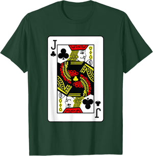Jack Of Clubs Poker Card Games Playing Cards Black Jack T-Shirt - T-Shirt | Forest