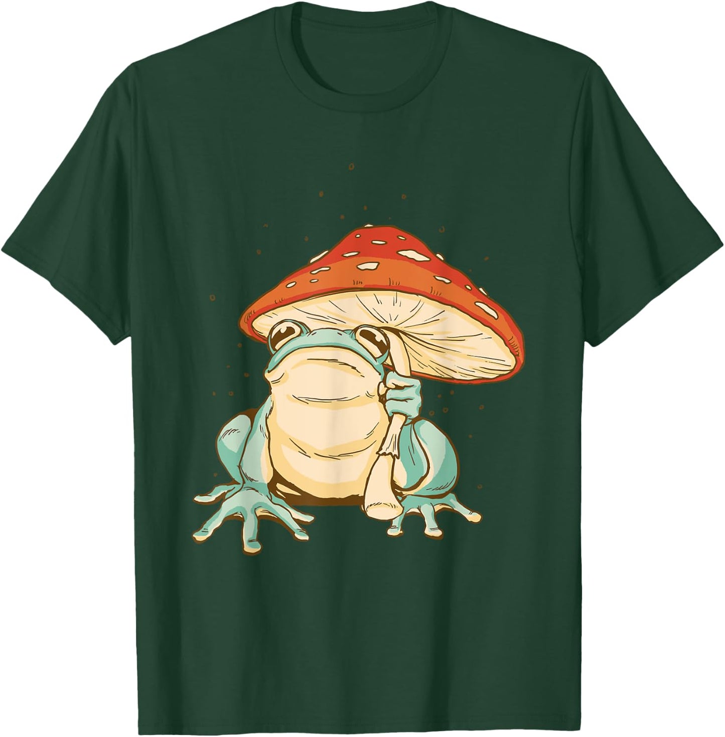 Frog Mushroom Umbrella Toad Amphibian T-Shirt - T-Shirt | Forest