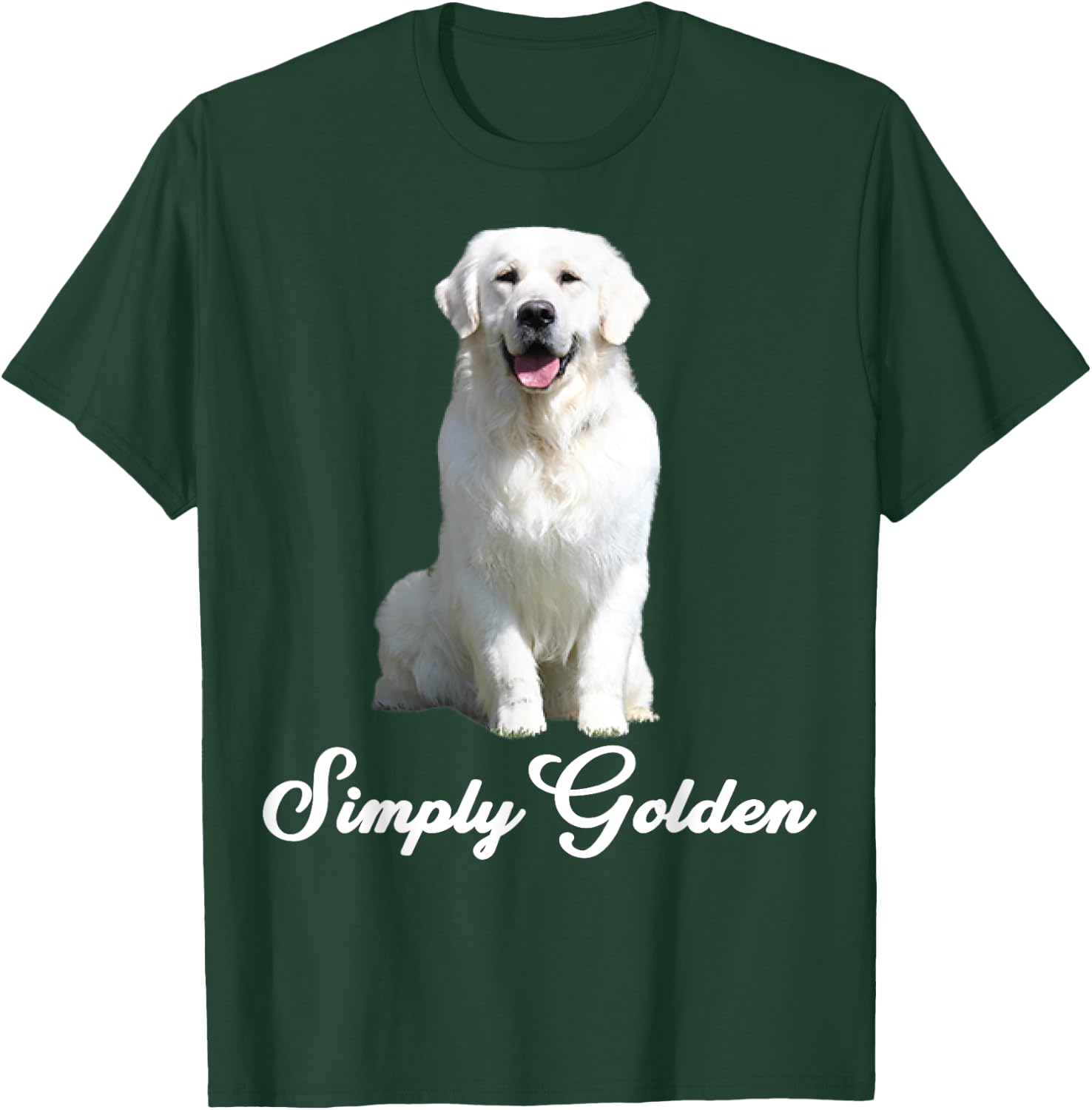 White English Cream Golden Retriever Simply Golden T-Shirt - T-Shirt | Forest