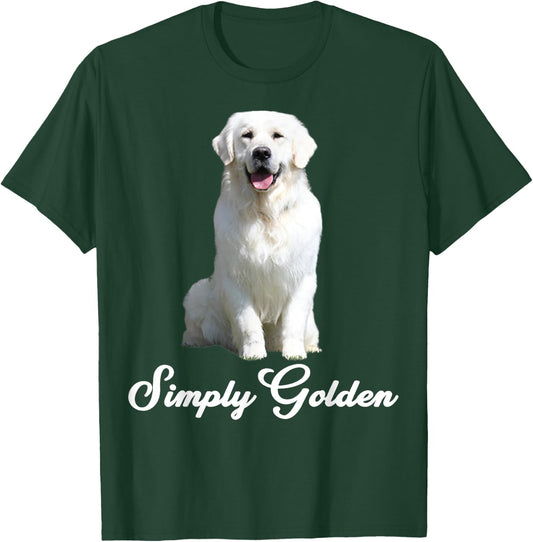 White English Cream Golden Retriever Simply Golden T-Shirt - T-Shirt | Forest