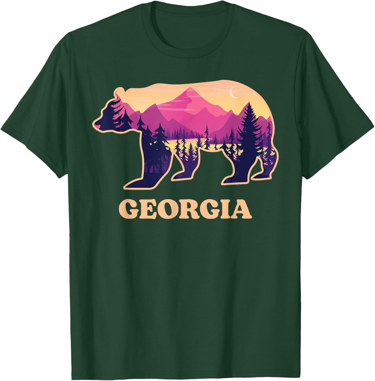 Bear Blue Ridge Georgia GA Vintage Retro Hiking Souvenirs T-Shirt - T-Shirt | Forest