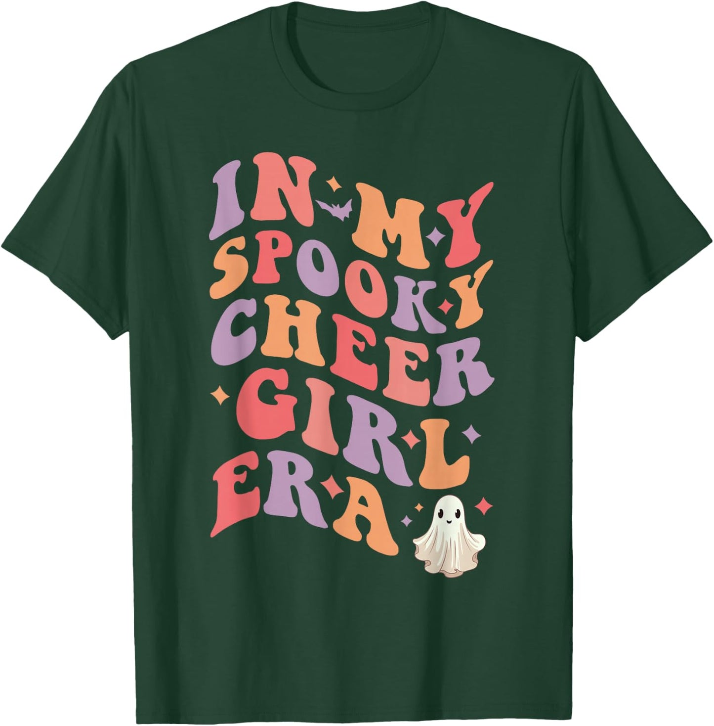 in My Spooky Cheer Girl Era Cheerleader Girl Woman Halloween T-Shirt - T-Shirt | Forest