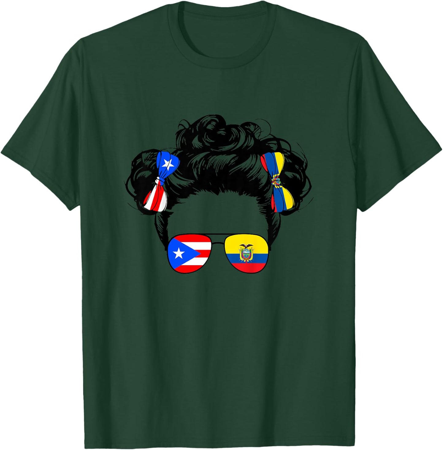 Ecuadorian And Puerto Rican Rico Ecuador Flag Baby Girls T-Shirt - T-Shirt | Forest