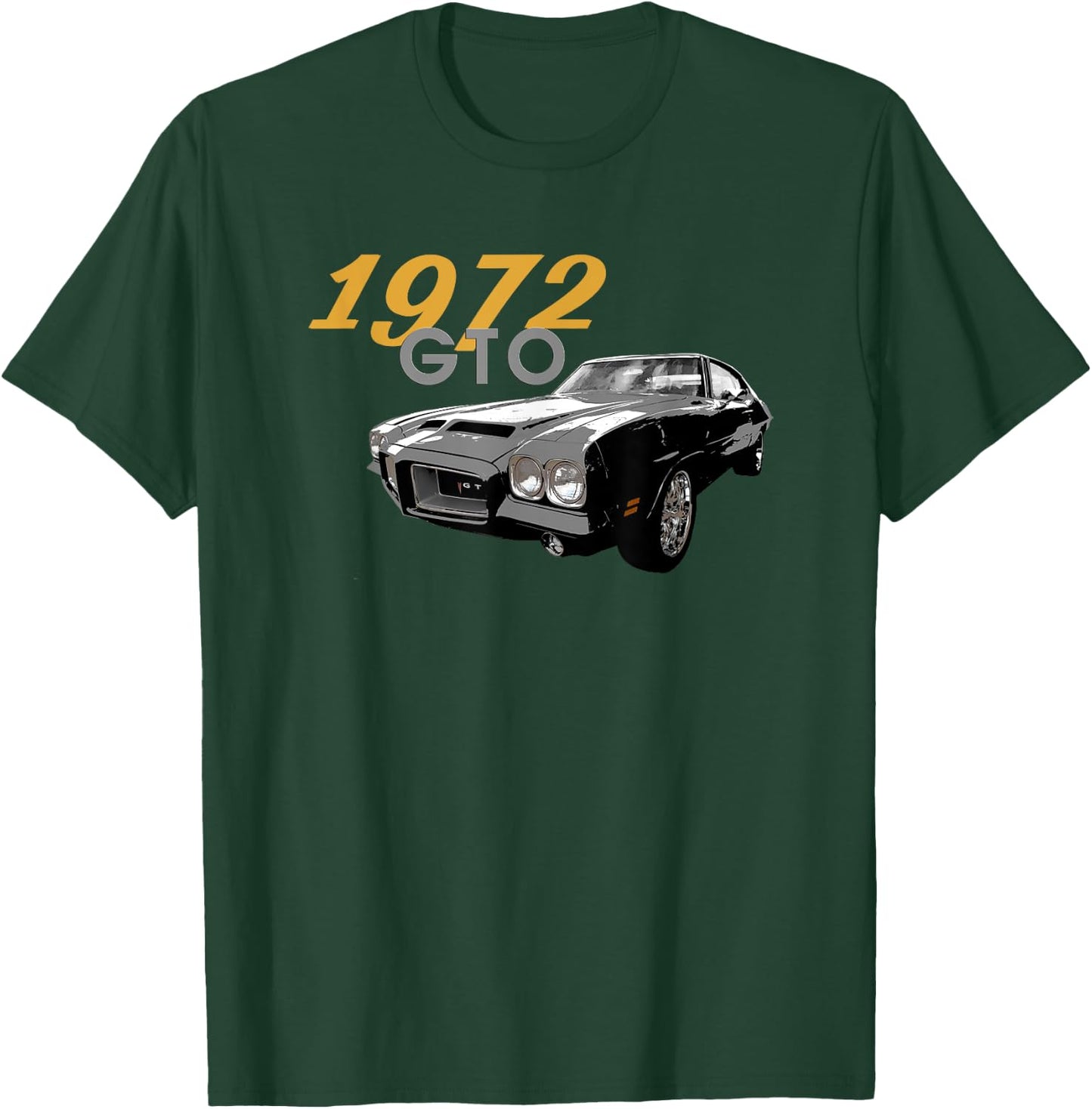 AMERICAN MUSCLE CARS,1972 GTO, VINTAGE CARS, CLASSIC CAR 70s T-Shirt - T-Shirt | Forest