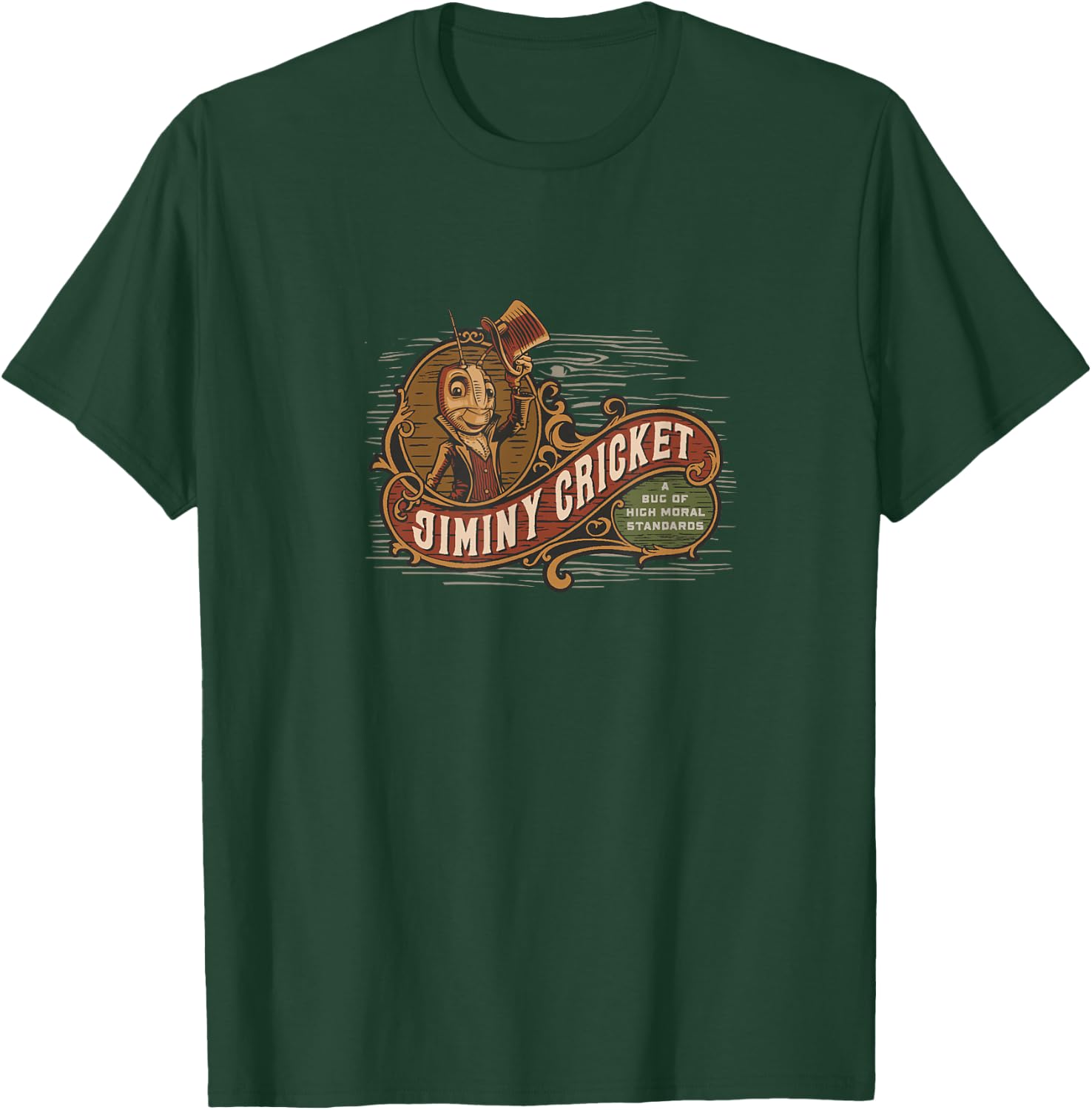 Disney Pinocchio 2022 Jiminy Cricket High Moral Standards T-Shirt - T-Shirt | Forest