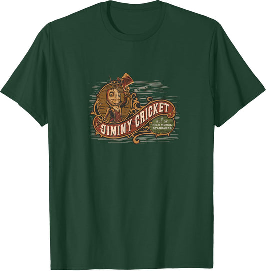 Disney Pinocchio 2022 Jiminy Cricket High Moral Standards T-Shirt - T-Shirt | Forest