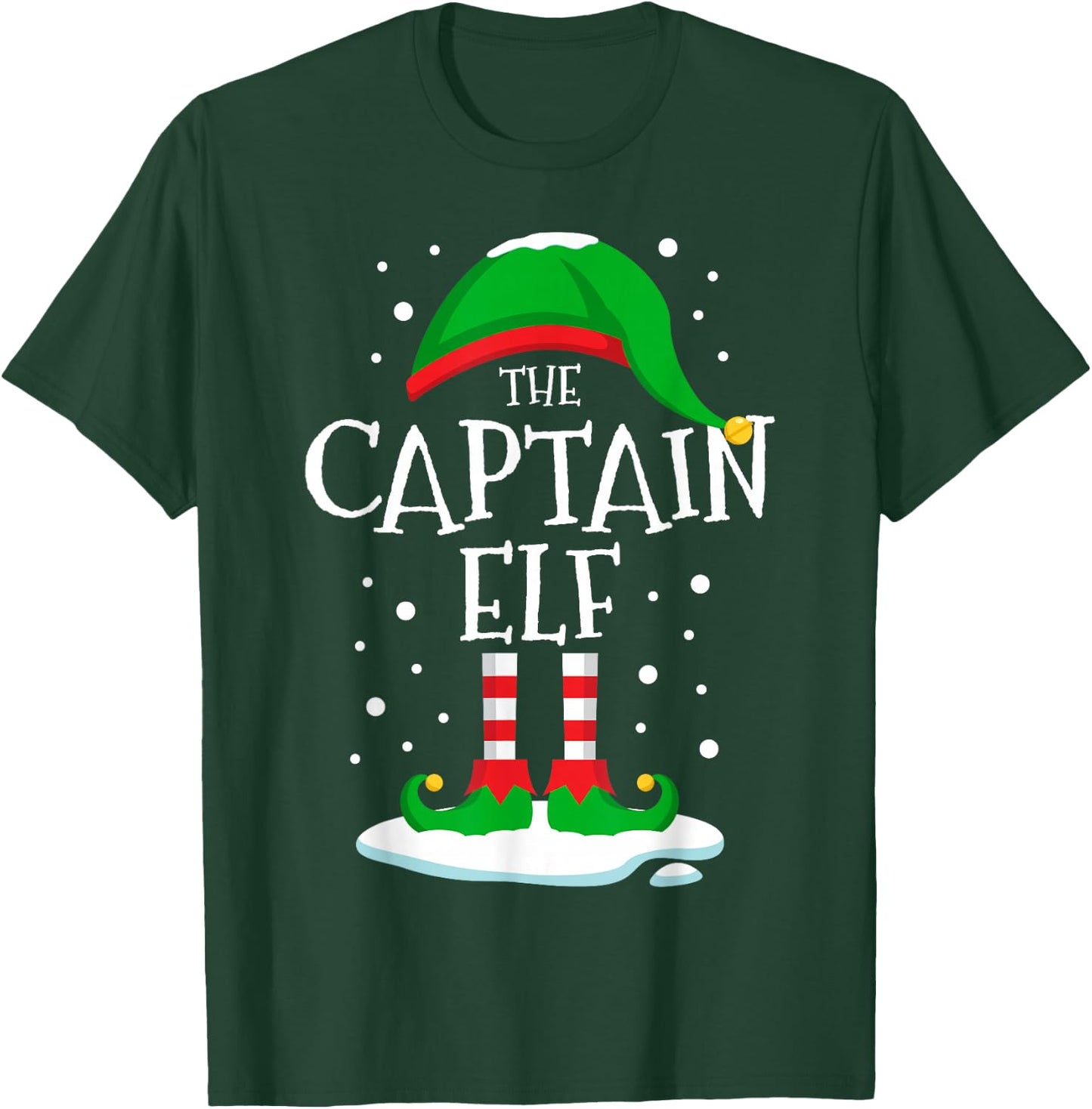 The Captain Elf Christmas Family Matching Xmas Group Funny T-Shirt - T-Shirt | Forest