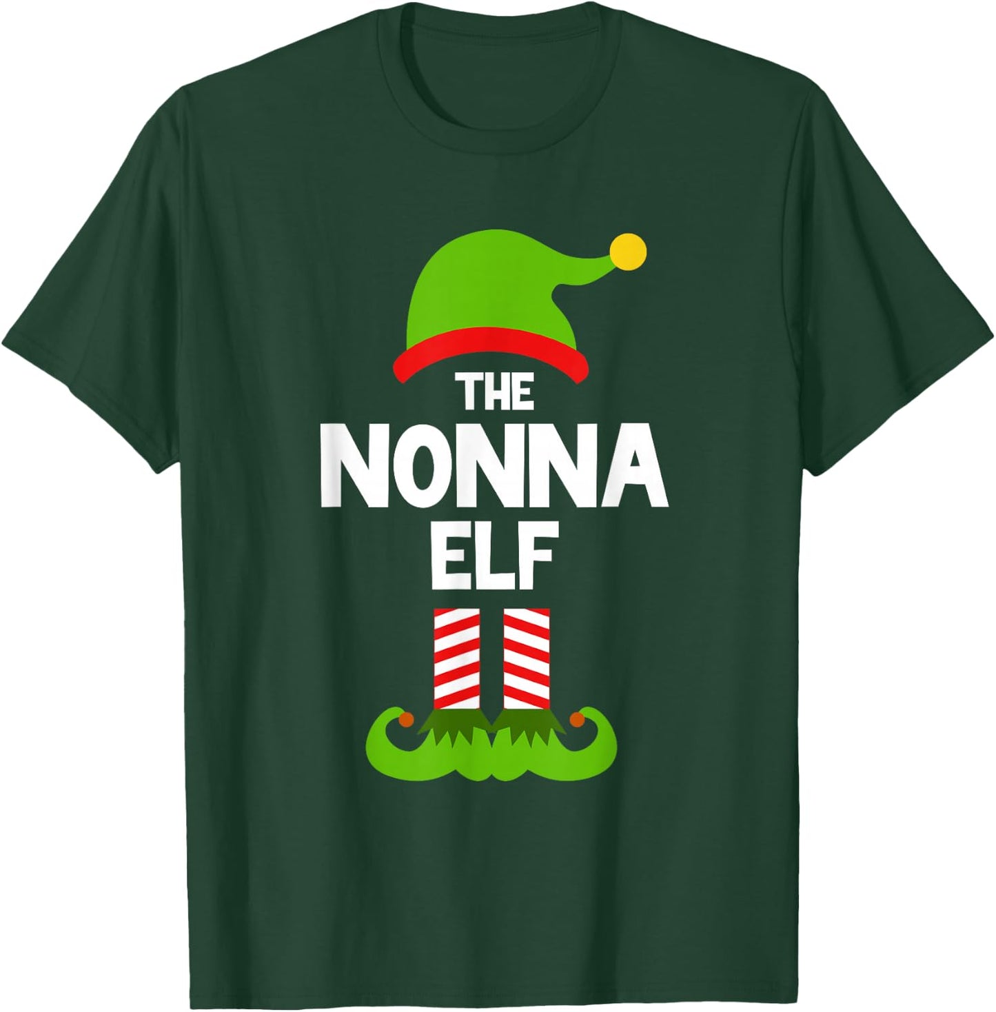 I'm The Nonna Elf Christmas Family Pajama Funny T-Shirt - T-Shirt | Forest