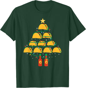MY TACOS CHRISTMAS TREE Pajama Shirt Xmas Funny T-Shirt - T-Shirt | Forest