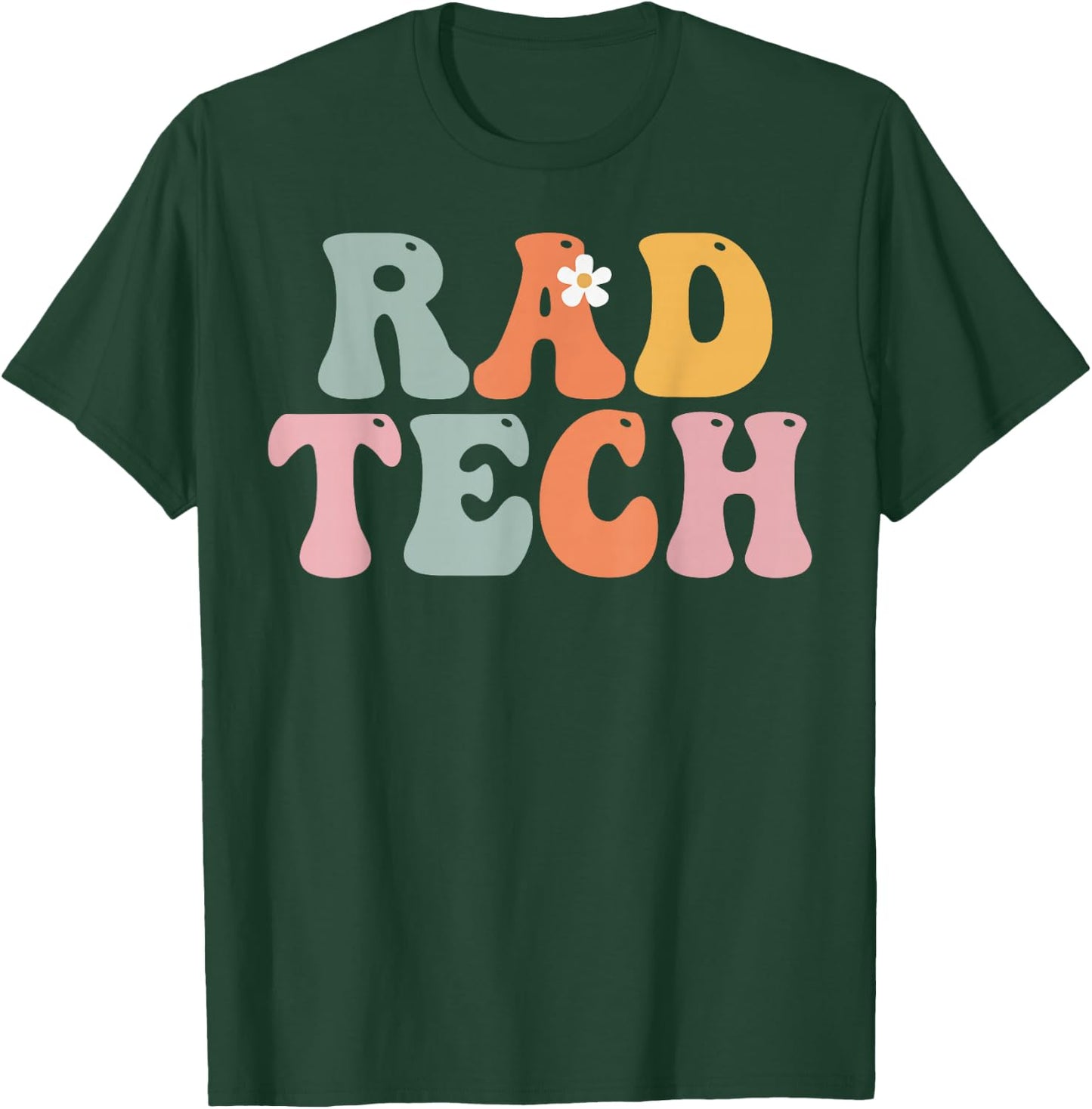 Rad Tech Week Groovy Appreciation Day For Work T-Shirt - T-Shirt | Forest