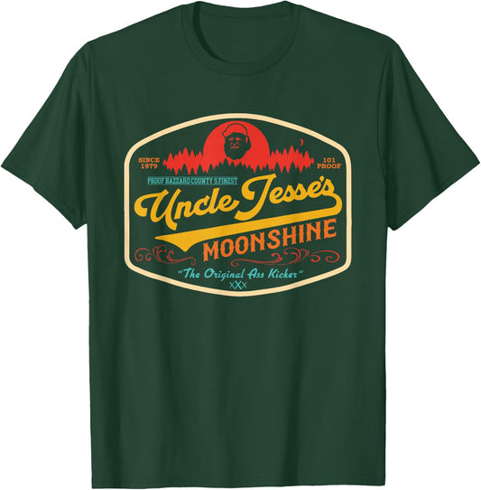 101 Proof Hazzard County's Finest Uncle Jesse's Moonshine T-Shirt - T-Shirt | Forest