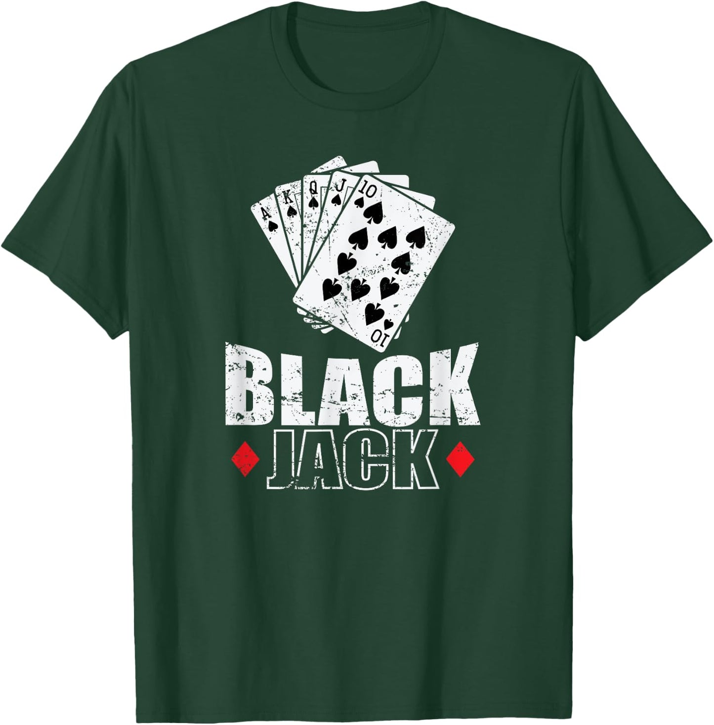 Blackjack America Card Game Casino T-Shirt - T-Shirt | Forest