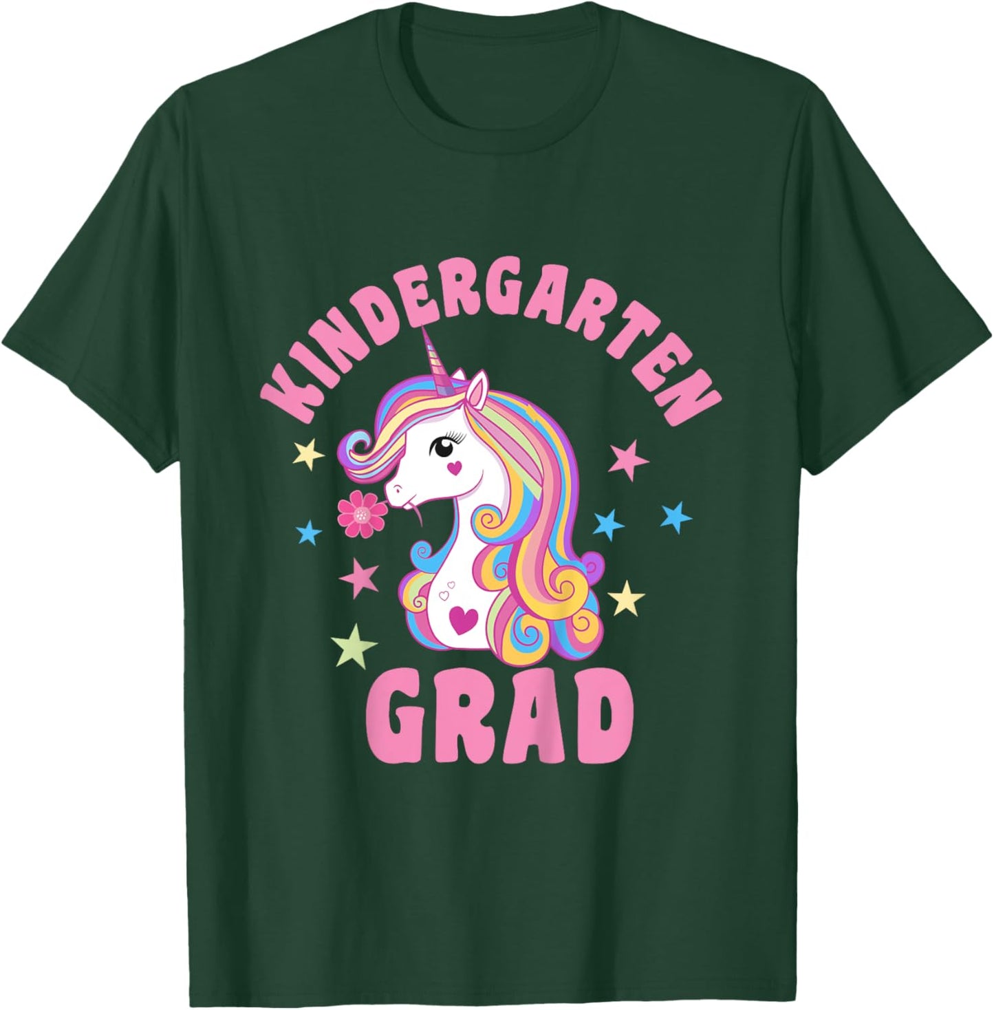 Kids Unicorn Kindergarten Grad Kindergarten Graduation T-Shirt - T-Shirt | Forest