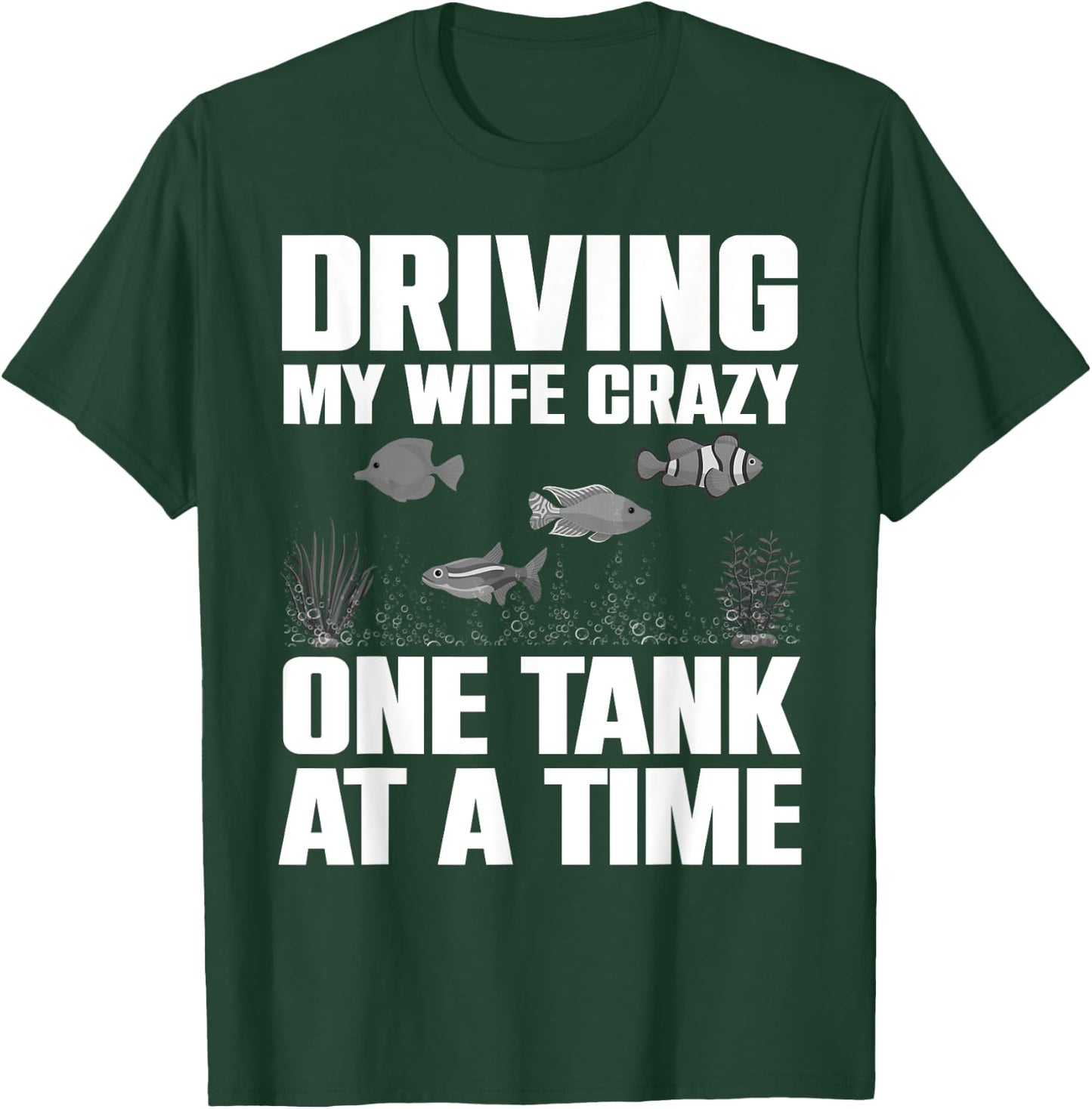 Cute Aquarium Art For Husband Men Fishbowl Fish Tank Lover T-Shirt - T-Shirt | Forest