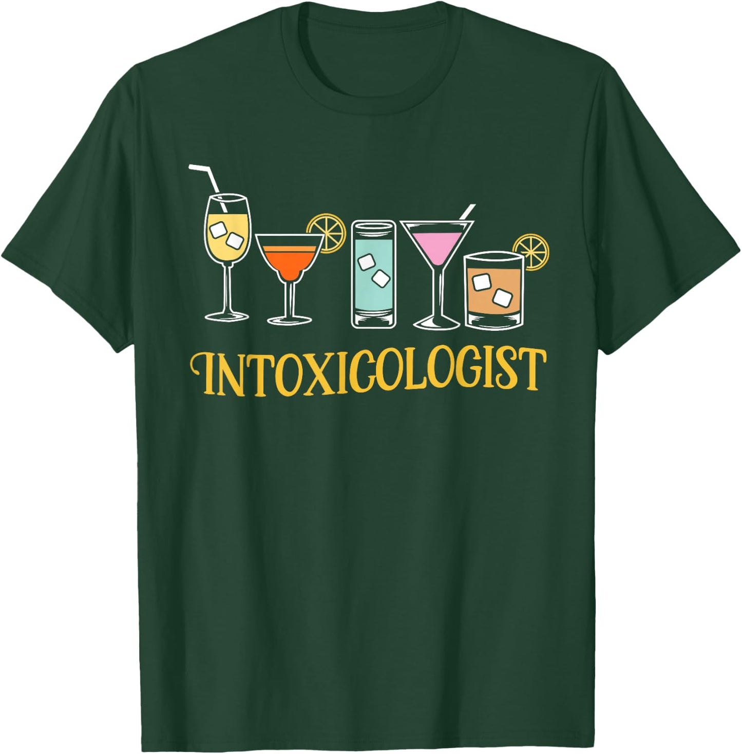 Cocktail Drink Intoxicologist Tapster Bartender T-Shirt - T-Shirt | Forest