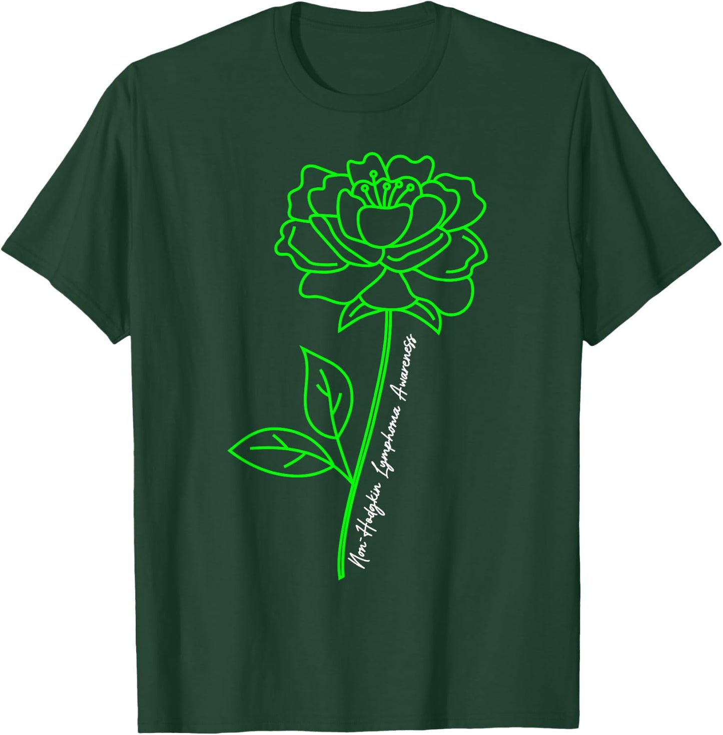 Non-Hodgkin Lymphoma Awareness Beat Cancer Chemotherapy T-Shirt - T-Shirt | Forest