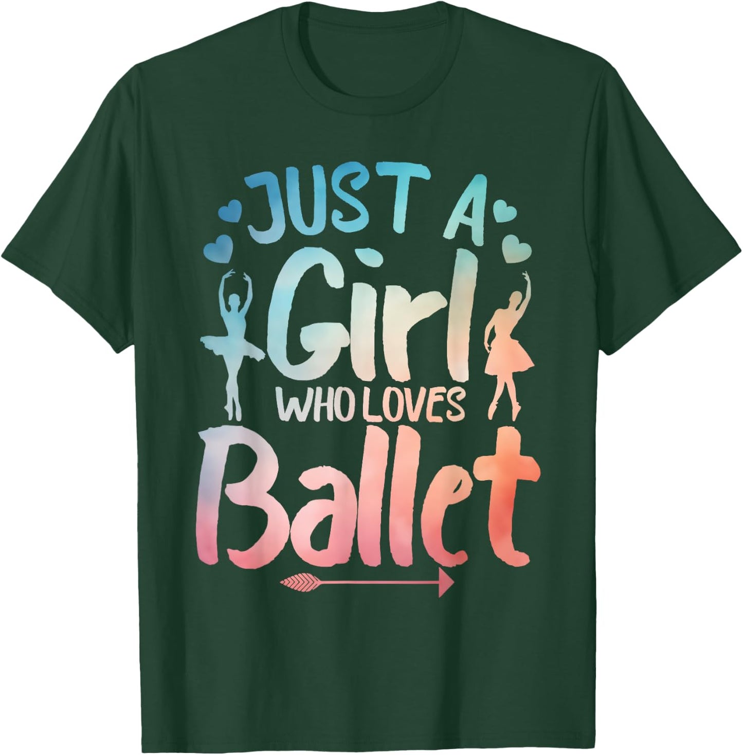 Funny Ballerina Design For Girls Women Ballet Dance Lovers T-Shirt - T-Shirt | Forest