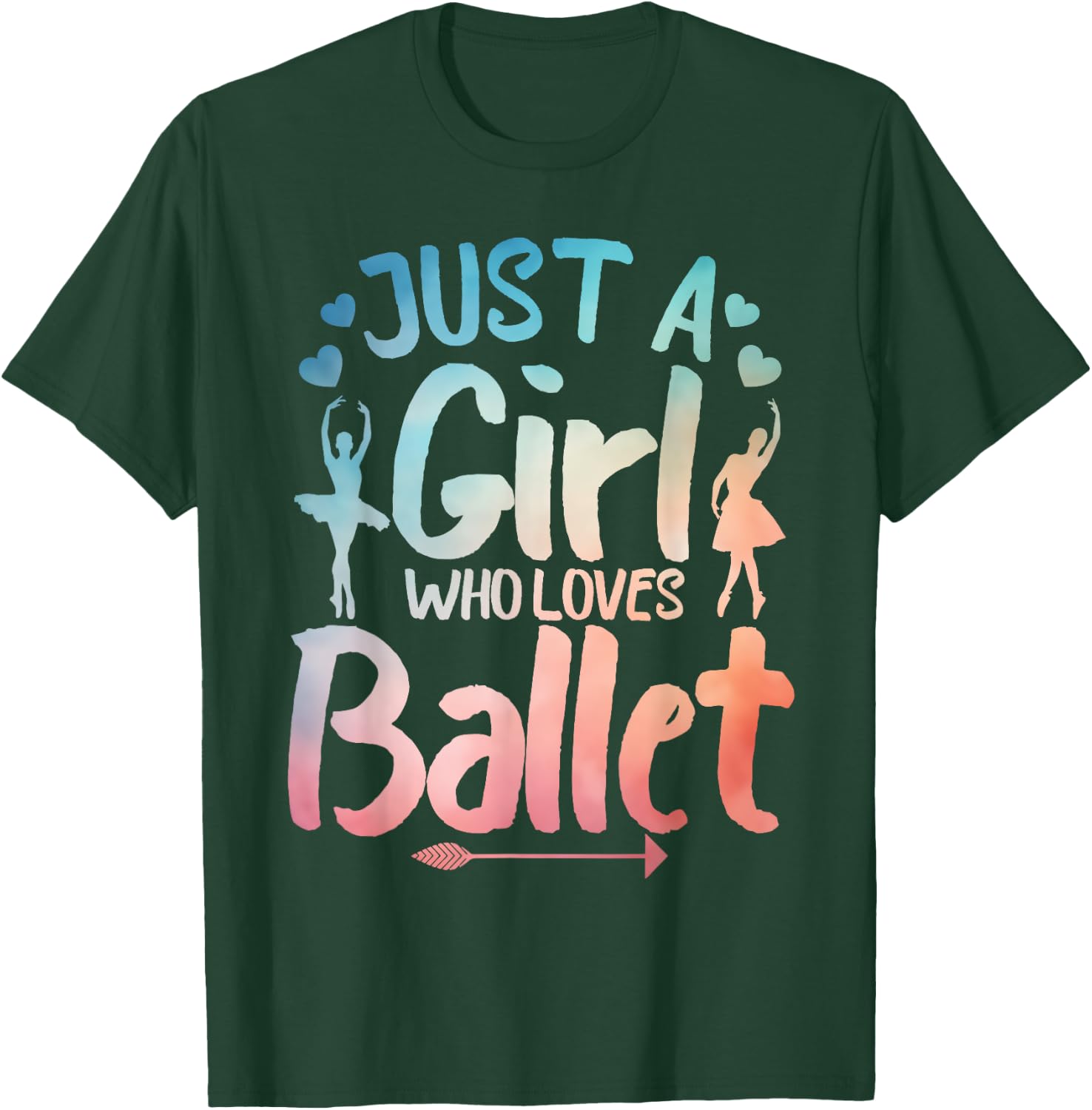 Funny Ballerina Design For Girls Women Ballet Dance Lovers T-Shirt - T-Shirt | Forest
