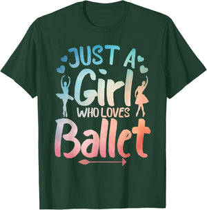 Funny Ballerina Design For Girls Women Ballet Dance Lovers T-Shirt - T-Shirt | Forest