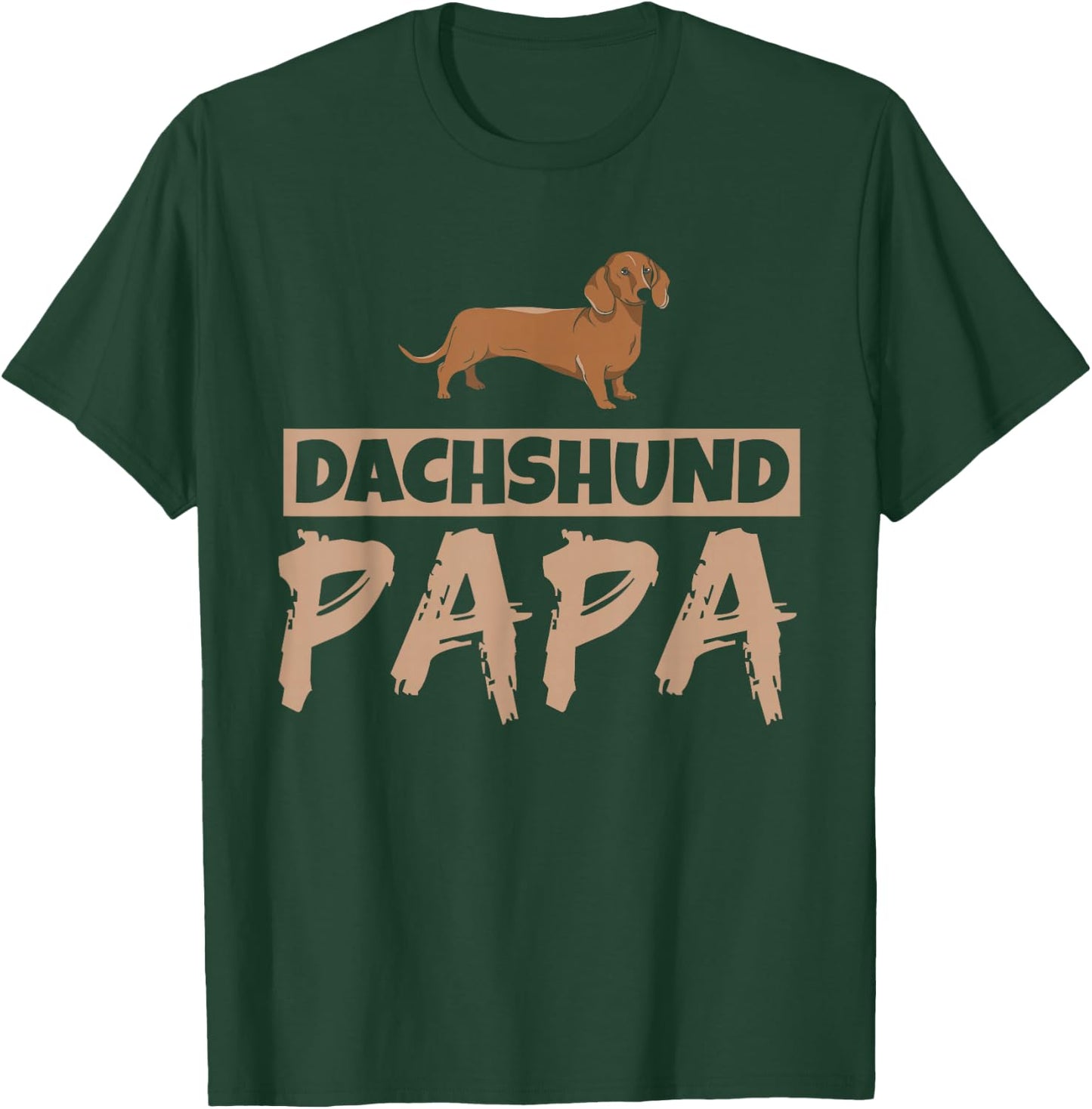Dachshund Papa Dog Wiener Owner Puppy Dachshund Dad Father T-Shirt - T-Shirt | Forest