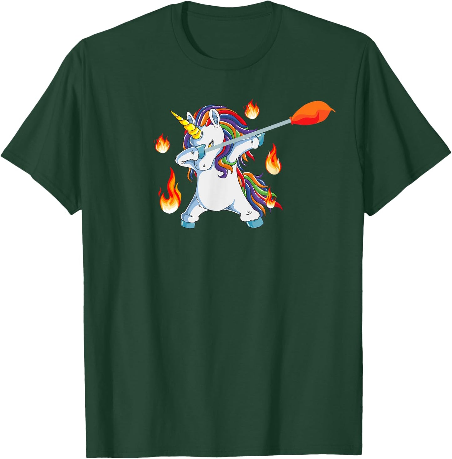 Glassblowing Lover Dabbing Unicorn Glassworker Glassblower T-Shirt - T-Shirt | Forest